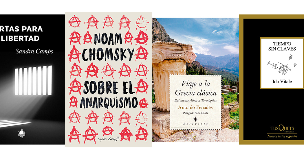 Hoy podría ser un viernes cualquiera, aunque nuestros viernes no son cualquier cosa. 
Aquí están los Libros de la Semana, elegidos cuidadosamente por la redacción de Mercurio. Hoy nos hemos levantado combativos, clásicos y poéticos.

Pasen y lean:

📚 «Cartas para la libertad», de @campssandra (Maledictio Ediciones)
📚 «Sobre el anarquismo», de @noam.chomskyofficial (@capitan_swing_libros)
📚 «Viaje a la Grecia clásica», de @antoniopenades (@almuzaralibros)
📚 «Tiempo sin claves», de @_idavitale_cf (@visorpoesia)

#Almuzara #anarquismo #CapitánSwing #cárcel #cartas #CulturaClásica #Ensayo #Grecia #IdaVitale #Librosdelasemana #Maledictio #NoamChomsky #poesía #Política #radio #reseñas #SandraCamps #Viajes #Visor